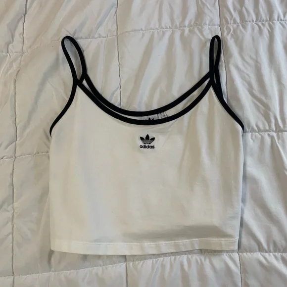 Women’s White/Black Tank Top Adidas Small - Picture 3 of 4